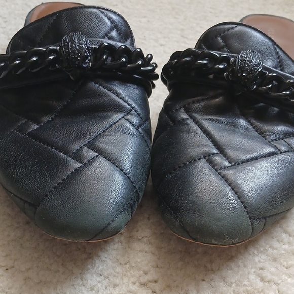 Black Kurt Geiger Chelsea Mules - Chain & Quilt Design - Picture 2 of 7